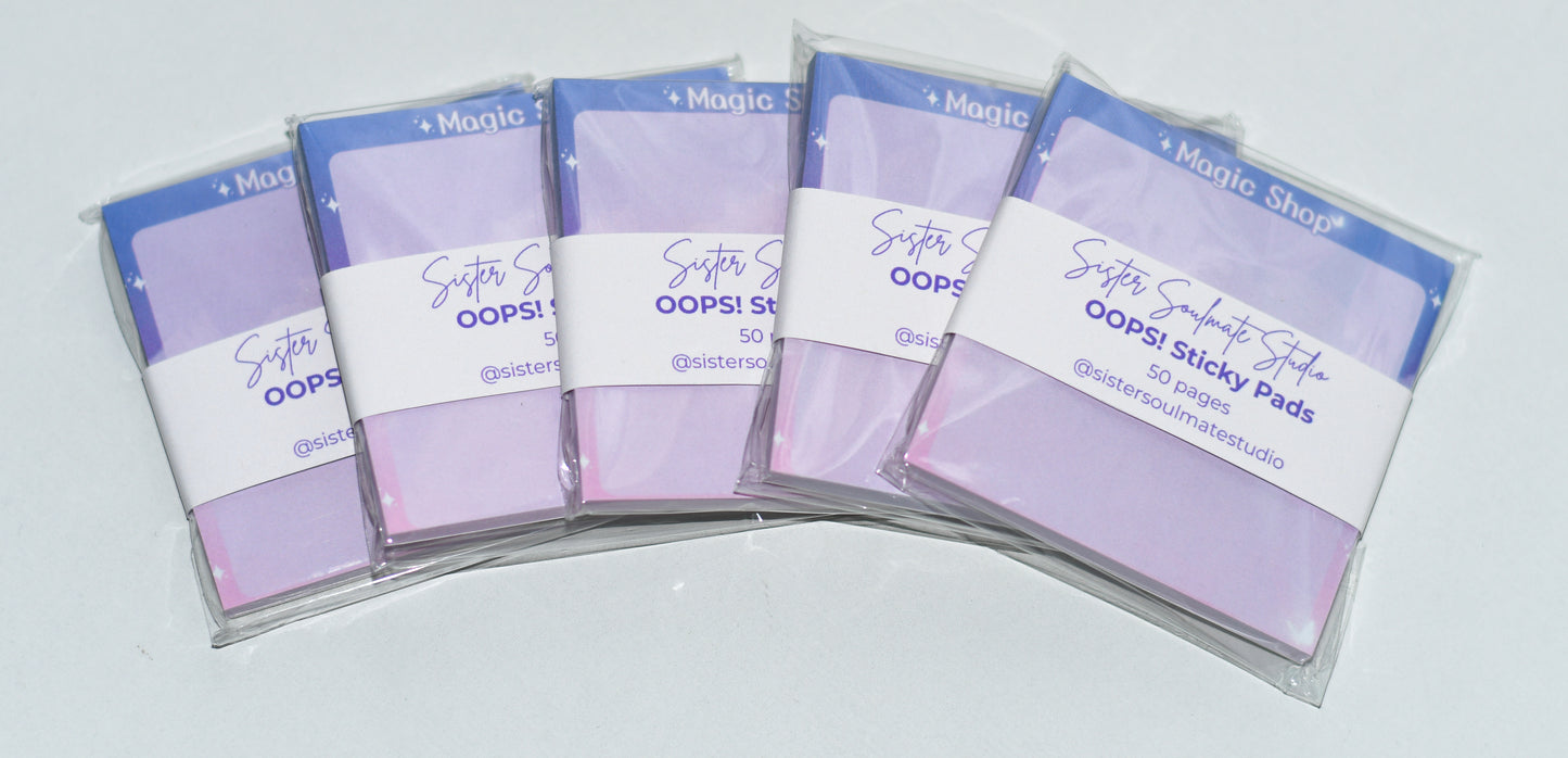 OOPS! Sticky Pads | Sticky Memo Pad