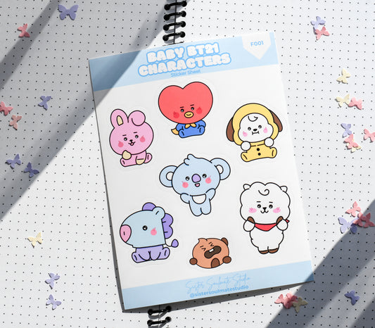BT21 Baby Characters | Sticker Sheet