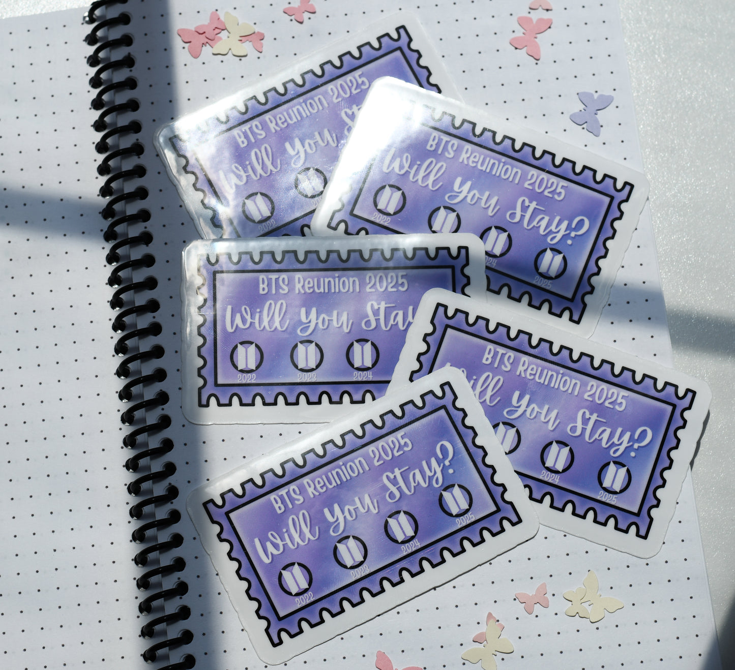 BTS Waterproof Sticker | Will You Stay? Train Ticket Design