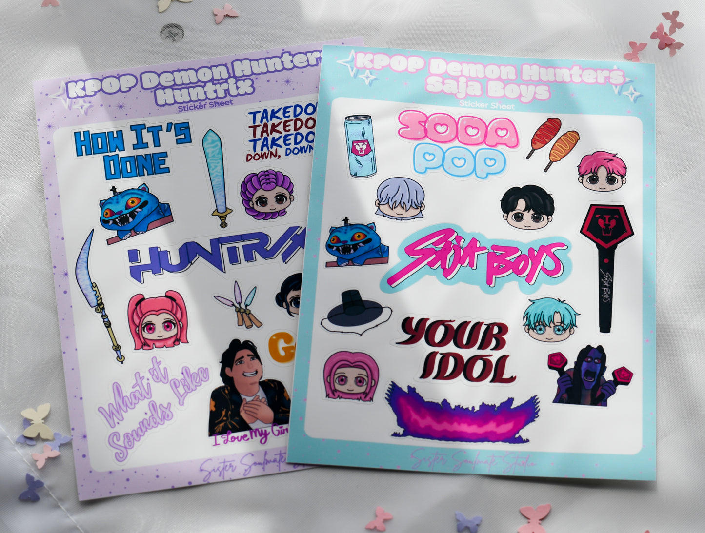 KPOP Demon Hunter | Sticker Sheet | Huntrix | Saja Boys