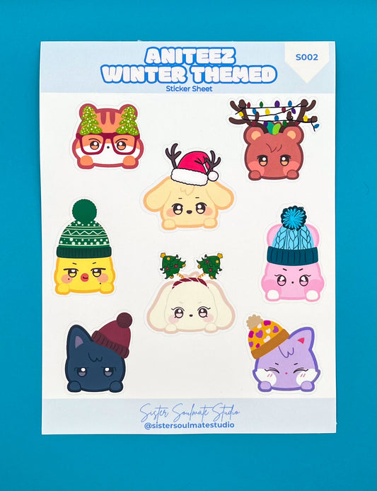 Aniteez Winter Themed Sticker Sheet
