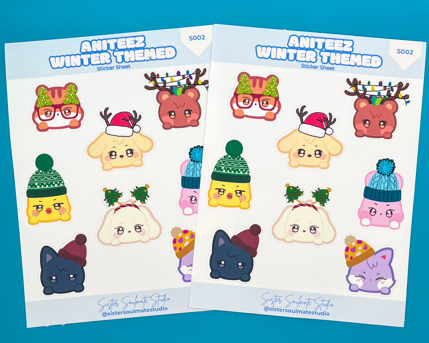 Aniteez Winter Themed Sticker Sheet