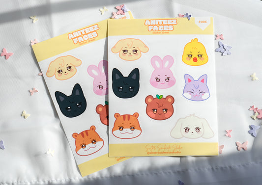 Aniteez Faces | Sticker Sheet