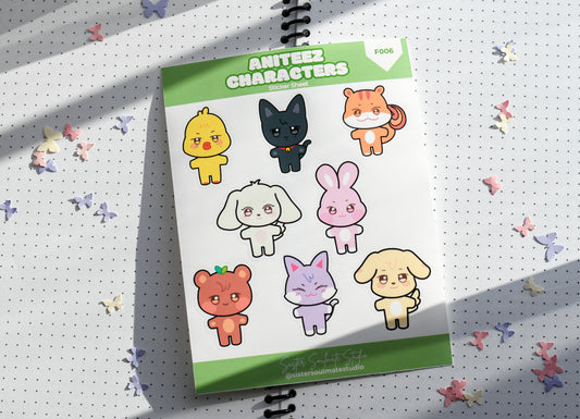 Aniteez Characters | Sticker Sheet