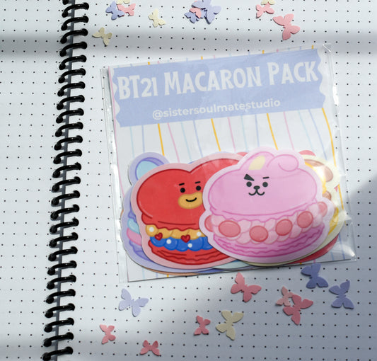 BT21 Sweet Treat Themed Sticker Pack | Waterproof Stickers