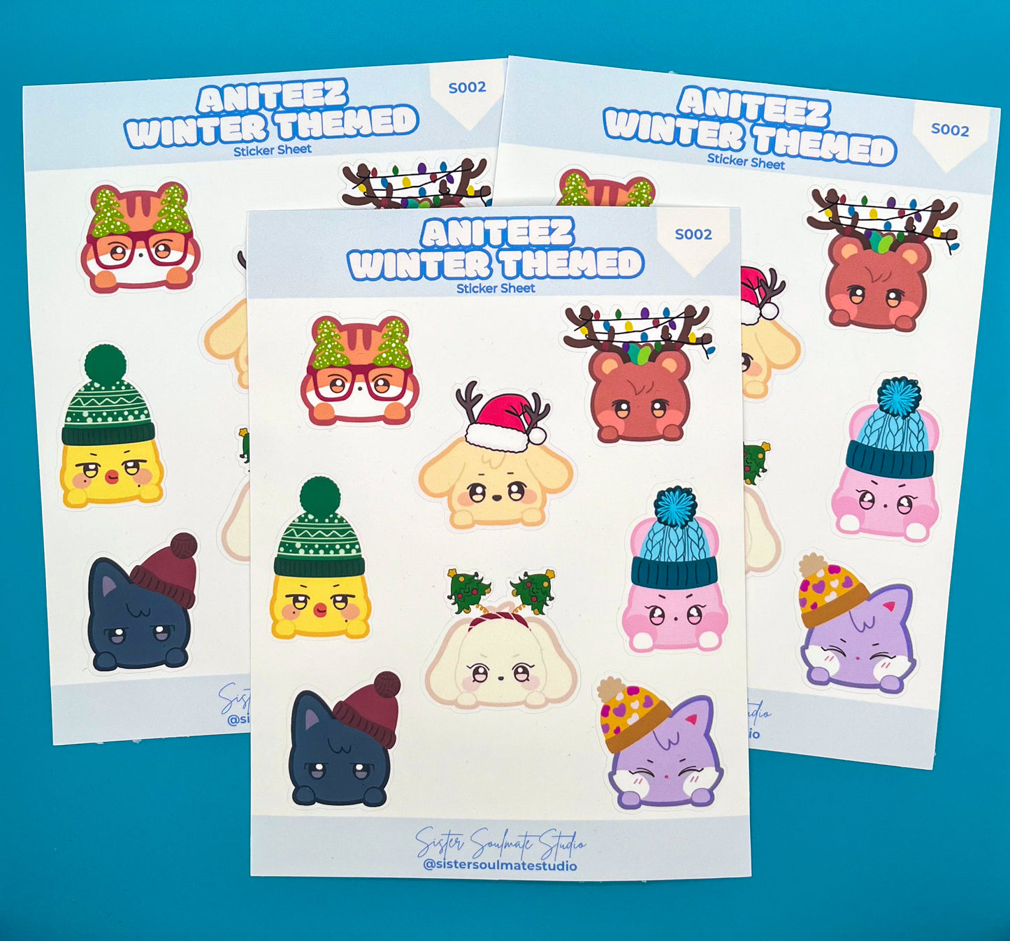 Aniteez Winter Themed Sticker Sheet